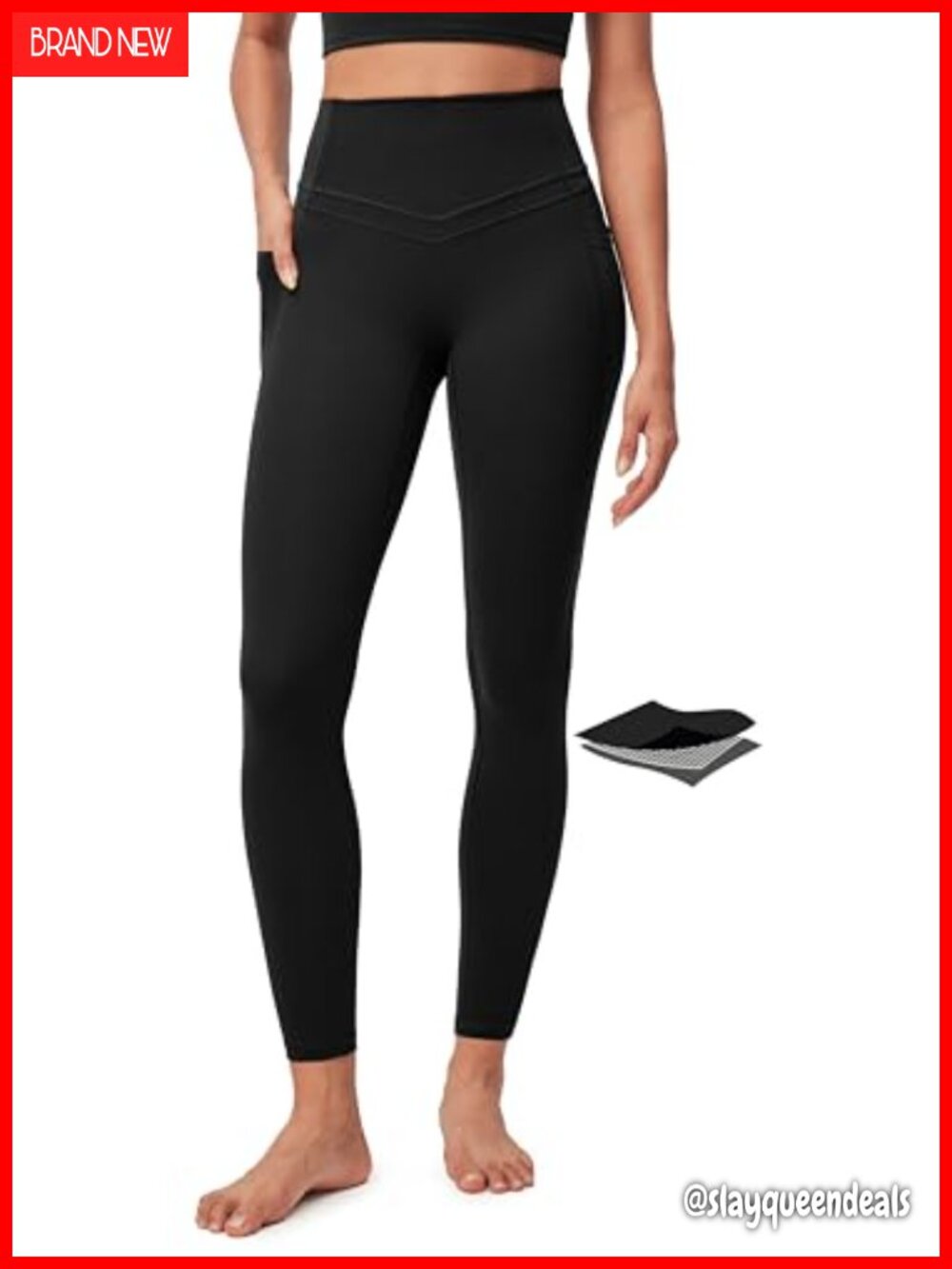 Compression Leggings with Pockets Tummy Control Yoga Pants